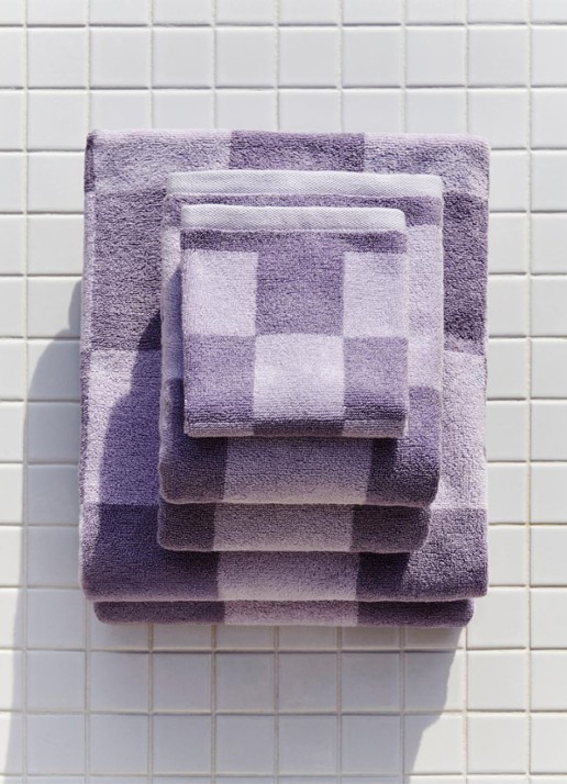 Hay Check badlaken 70 x 136 cm - achterkant lavendel