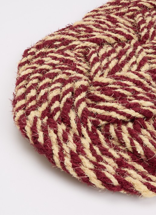 Hay Coco Swirl deurmat 40 x 80 cm - voorkant 2 bordeauxrood