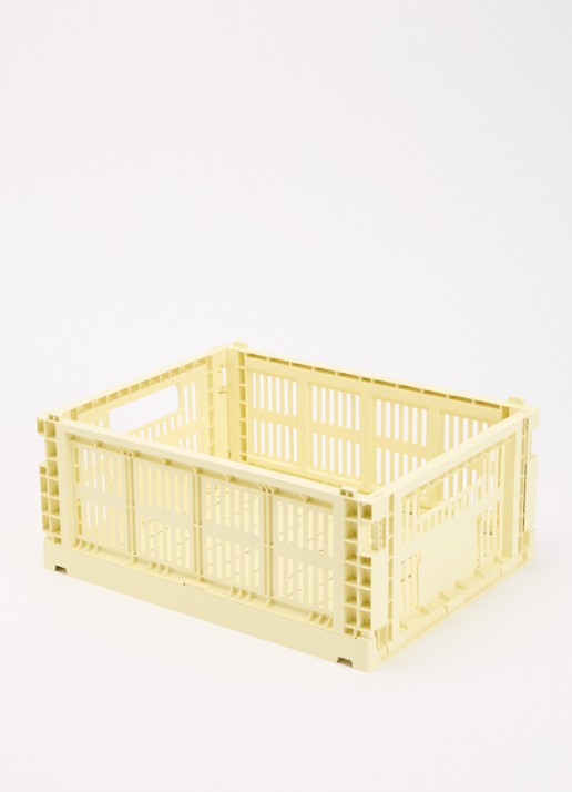 Hay Colour Crate M vouwkrat - voorkant 2 lichtgeel