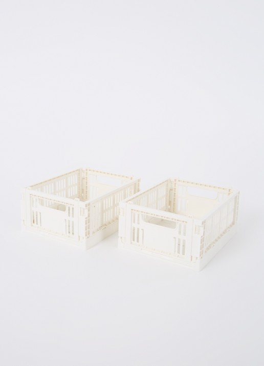 Hay Colour Crate Mini vouwkrat set van 2 - detail 2 gebroken wit