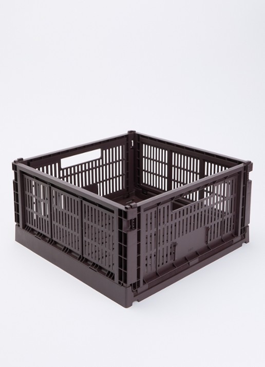 Hay Colour Crate Square L vouwkrat  - voorkant 2 aubergine