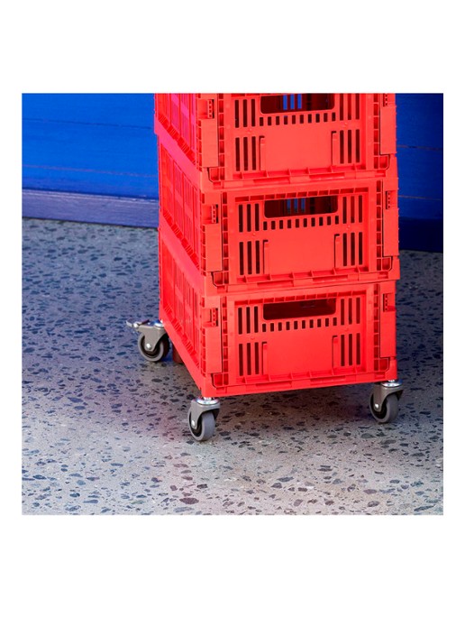 Hay Colour Crate wielen voor opbergkrat set van 4 - detail 3 grijs