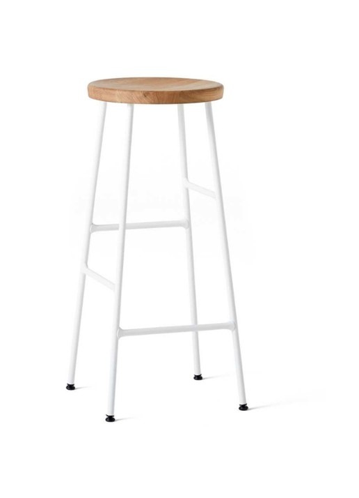 Hay Cornet barkruk 75 cm, onderstel - voorkant wit