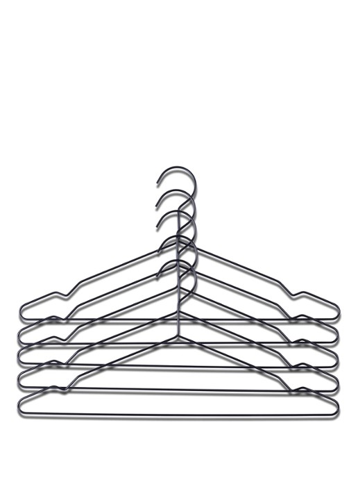 Hay Hang Kledinghangers set van 5 - voorkant 2 zwart