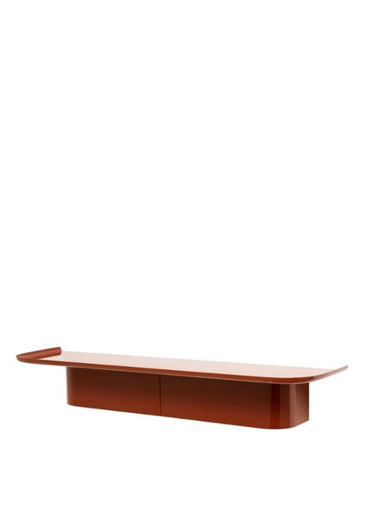 Hay Korpus Shelf wandplank 7 haken  - voorkant rood