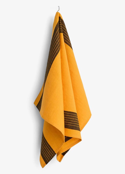 Hay Linear theedoek 52 x 80 cm - voorkant geel