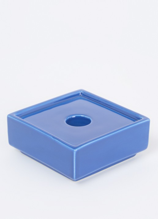 Hay Mattone kandelaar 4 cm - voorkant 2 blauw