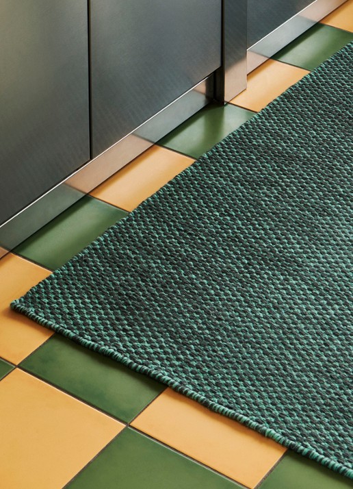 Hay Moire vloerkleed van wol 200 x 80 cm - detail 3 groen
