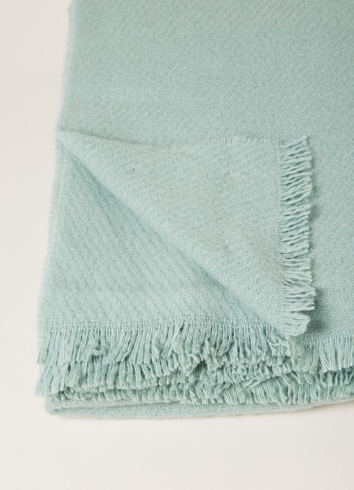 Hay Mono Blanket plaid van wol 180 x 130 cm - detail groen