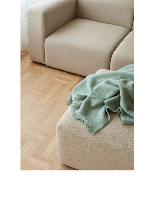 Hay Mono Blanket plaid van wol 180 x 130 cm - detail 2 groen