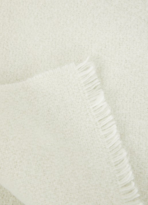 Hay Mono plaid van wol 130 x 180 cm - detail creme