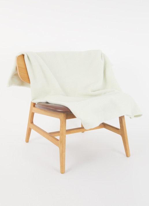 Hay Mono plaid van wol 130 x 180 cm - voorkant 3 creme