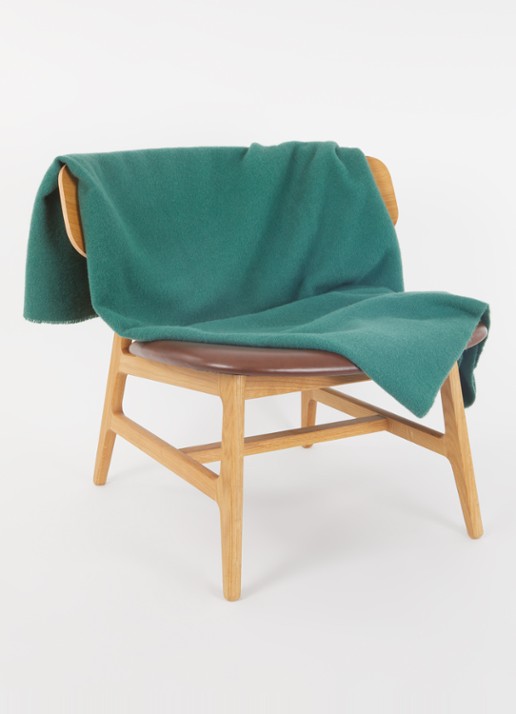 Hay Mono plaid van wol 130 x 180 cm - voorkant 2 groen