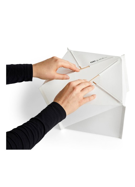 Hay Paper Cube vloerlamp 36 x 36 cm - voorkant 2 wit