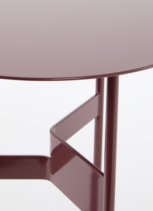 Hay Shim salontafel 45 cm - voorkant 2 bordeauxrood