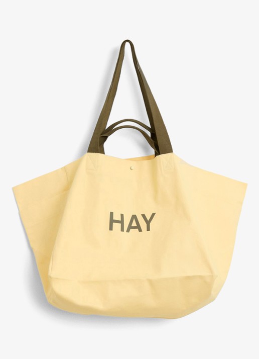 Hay Shopper met logo - voorkant geel
