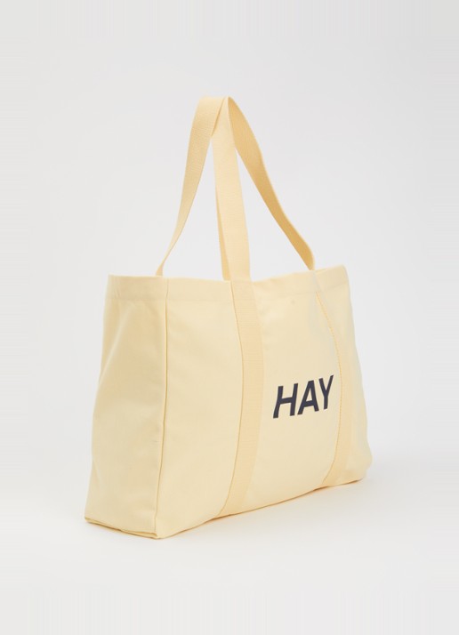 Hay Shopper met logo - achterkant 4 vanillegeel