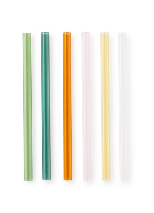 Hay Sip Cocktail rietjes van glas set van 6 - voorkant undefined