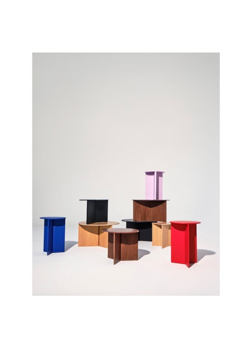 Hay Slit bijzettafel 35 x 35 cm - voorkant 2 fuchsia