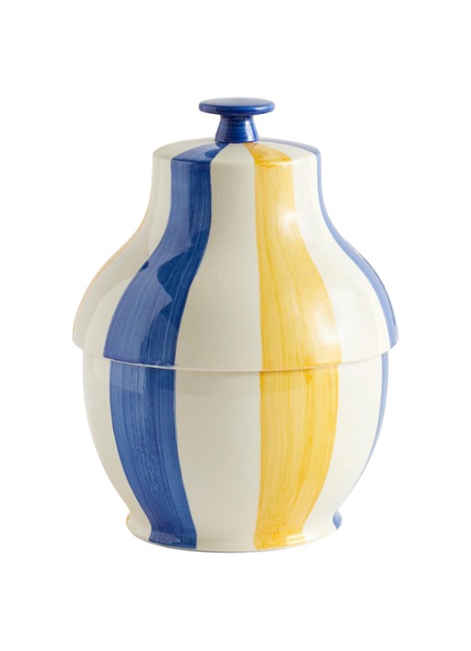 Hay Sobremesa Stripe voorraadpot - voorkant geel