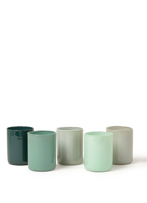Hay Spot Votive waxinelichthouder set van 5 - voorkant groen