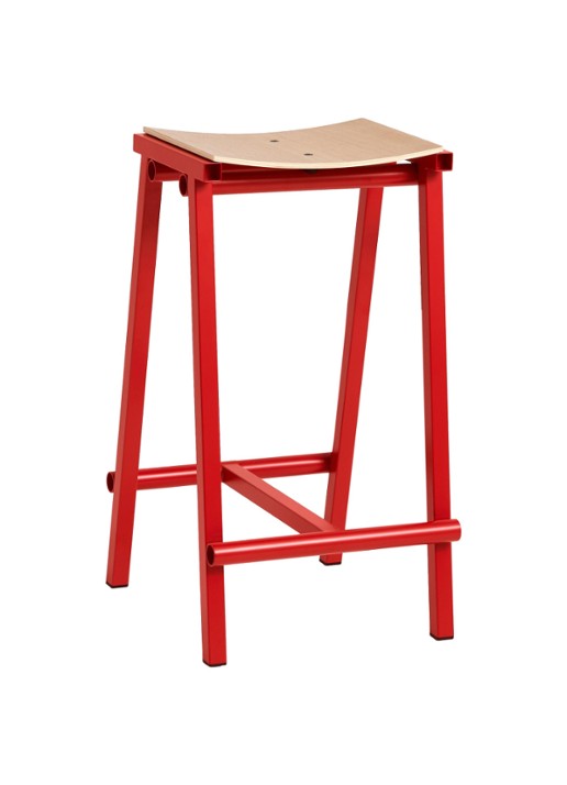Hay Taburete 8 barkruk - voorkant rood