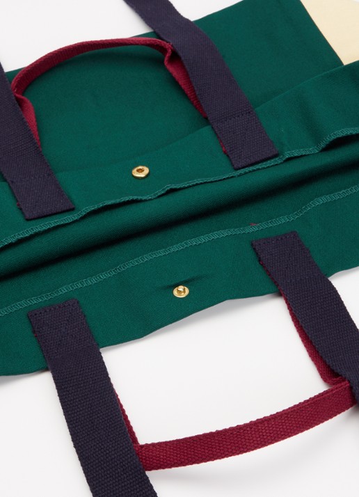 Hay Weekend Small shopper van canvas - detail 2 groen