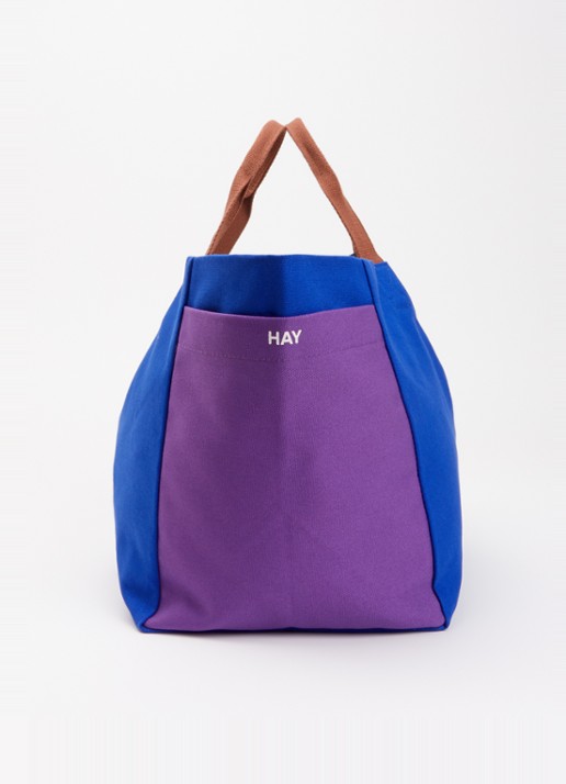 Hay Weekend Small shopper van canvas - detail 4 kobaltblauw