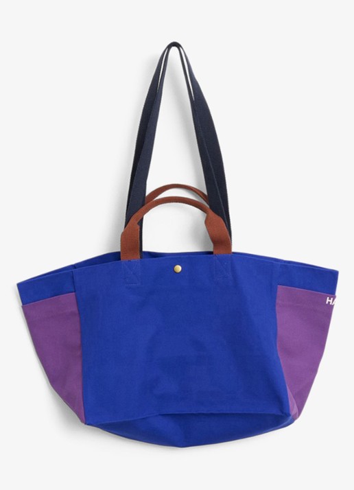 Hay Weekend Small shopper van canvas - voorkant 2 kobaltblauw