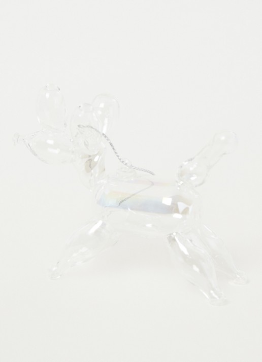 HD Collection Balloon Poodle kersthanger 7 cm - detail transparant