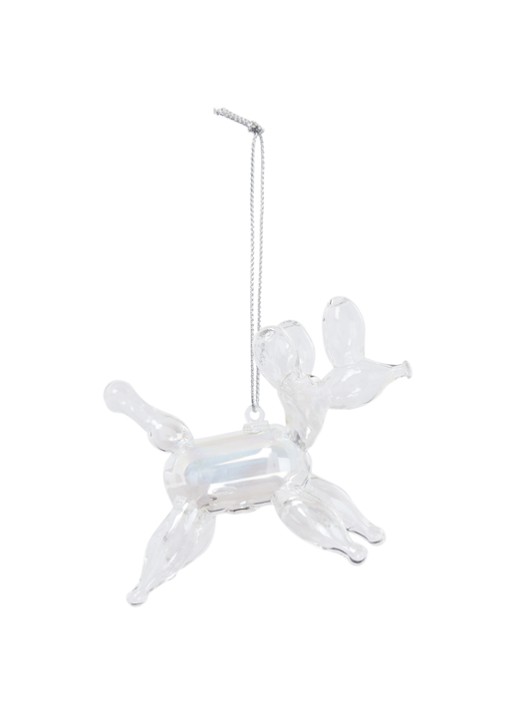 HD Collection Balloon Poodle kersthanger 7 cm - voorkant 2 transparant