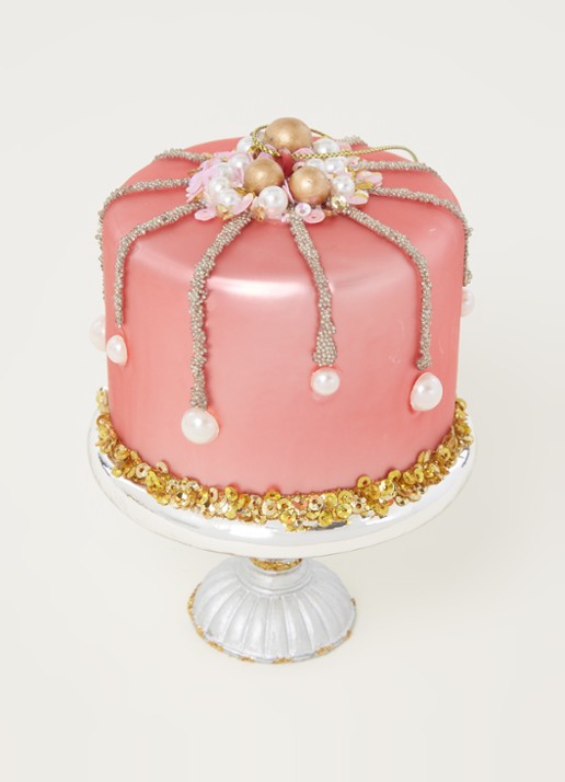 HD Collection Cake Stand kersthanger 11,5 cm - detail oudroze