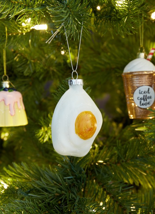 HD Collection Egg kersthanger 7,5 cm - voorkant 2 geel