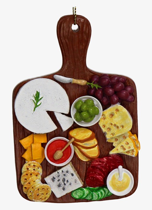 HD Collection Kaasplank kersthanger 10 cm - voorkant bruin