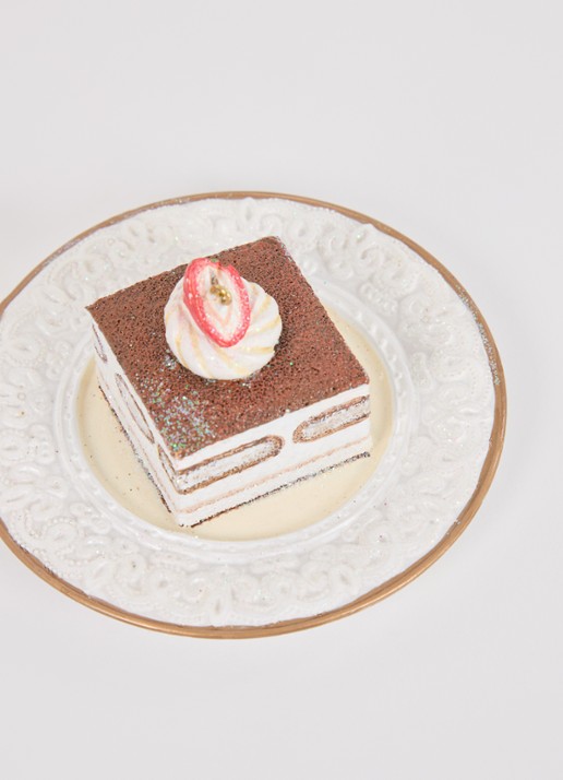 HD Collection Tiramisu kersthanger 9 cm - detail ivoor