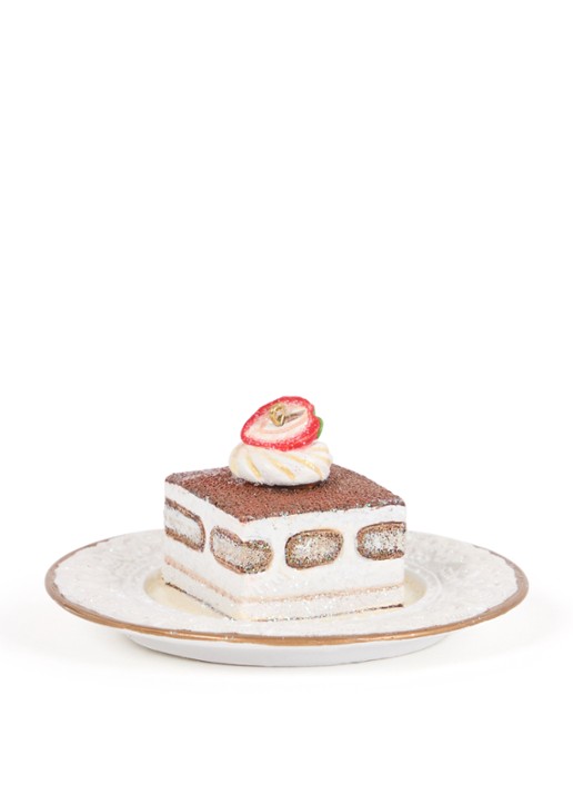 HD Collection Tiramisu kersthanger 9 cm - voorkant 2 ivoor