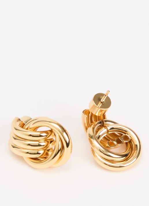Heaven Mayhem Baby Knot oorstekers - detail 2 goud
