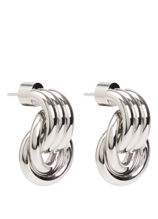 Heaven Mayhem Baby Knot oorstekers - voorkant zilver