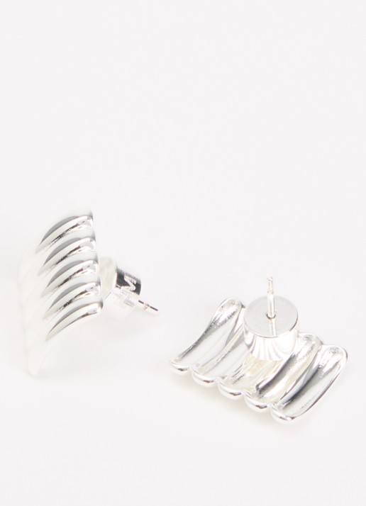 Heaven Mayhem Clammie oorstekers - detail zilver
