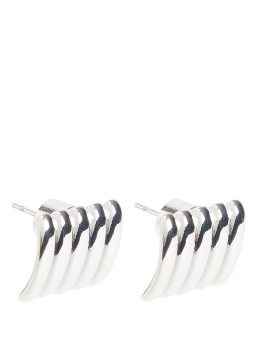 Heaven Mayhem Clammie oorstekers - voorkant 3 zilver