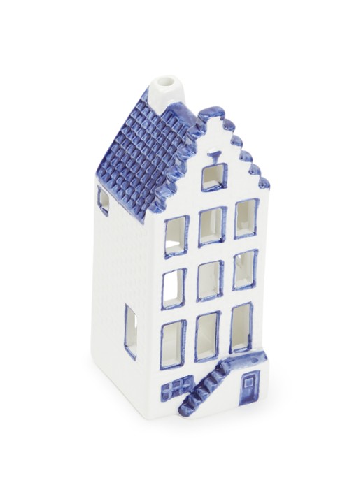 Heinen Delfts Blauw Amsterdam waxinelichthouder 14 cm
