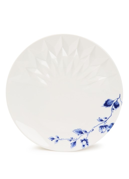 Heinen Delfts Blauw Blauw Vouw gebaksbordje 18 cm