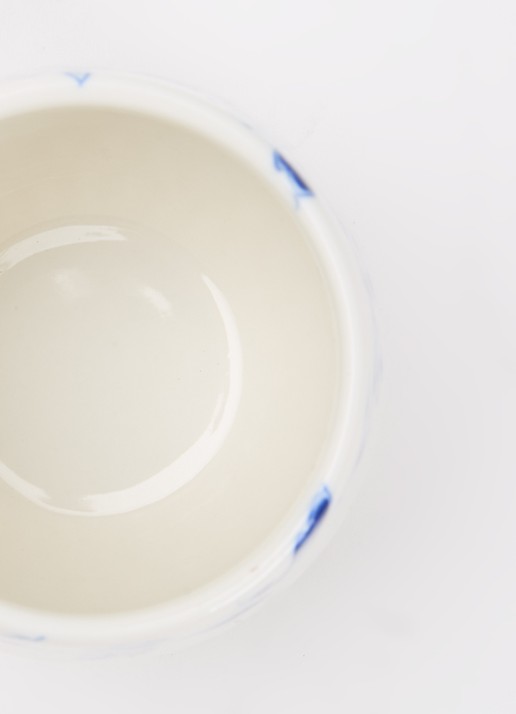 Heinen Delfts Blauw Blauw Vouw kopje 15 cl - voorkant 2 wit