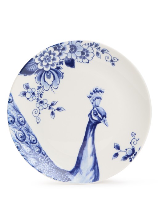 Heinen Delfts Blauw Blauw Vouw ontbijtbord 19 cm