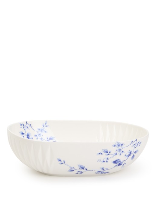 Heinen Delfts Blauw Blauw Vouw saladeschaal 32 cm