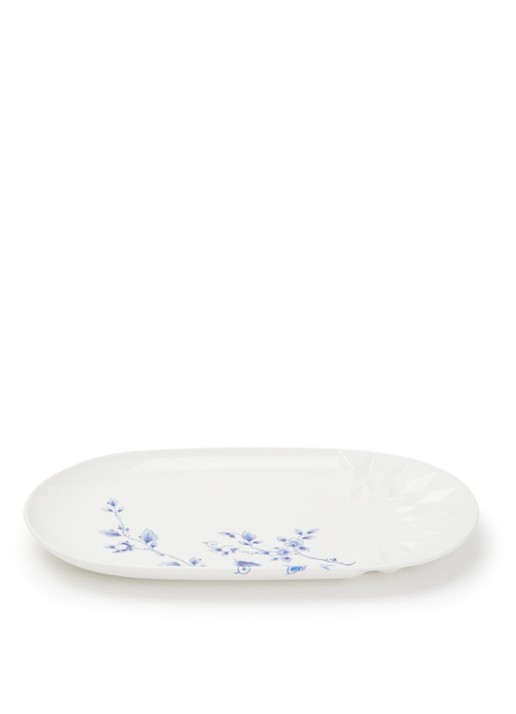 Heinen Delfts Blauw Blauw Vouw serveerschaal 30 cm