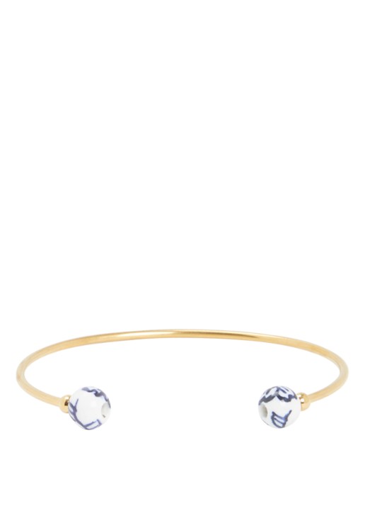 Heinen Delfts Blauw Bloem bangle