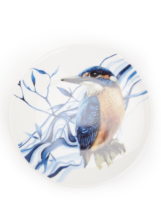 Heinen Delfts Blauw IJsvogel wandbord 15,5 cm
