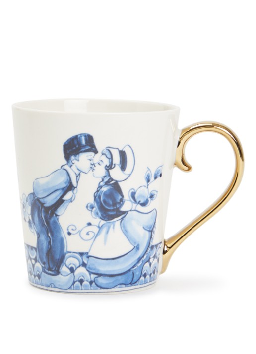 Heinen Delfts Blauw Kissing Couple mok 30 cl