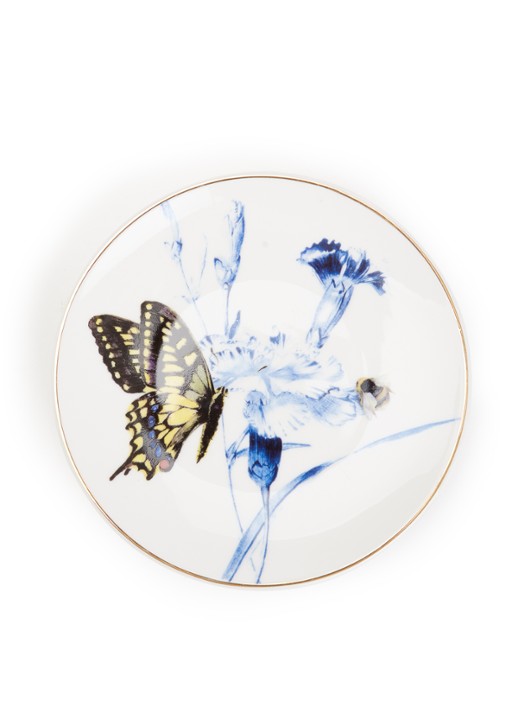 Heinen Delfts Blauw Koninginnenpage wandbord 15,5 cm